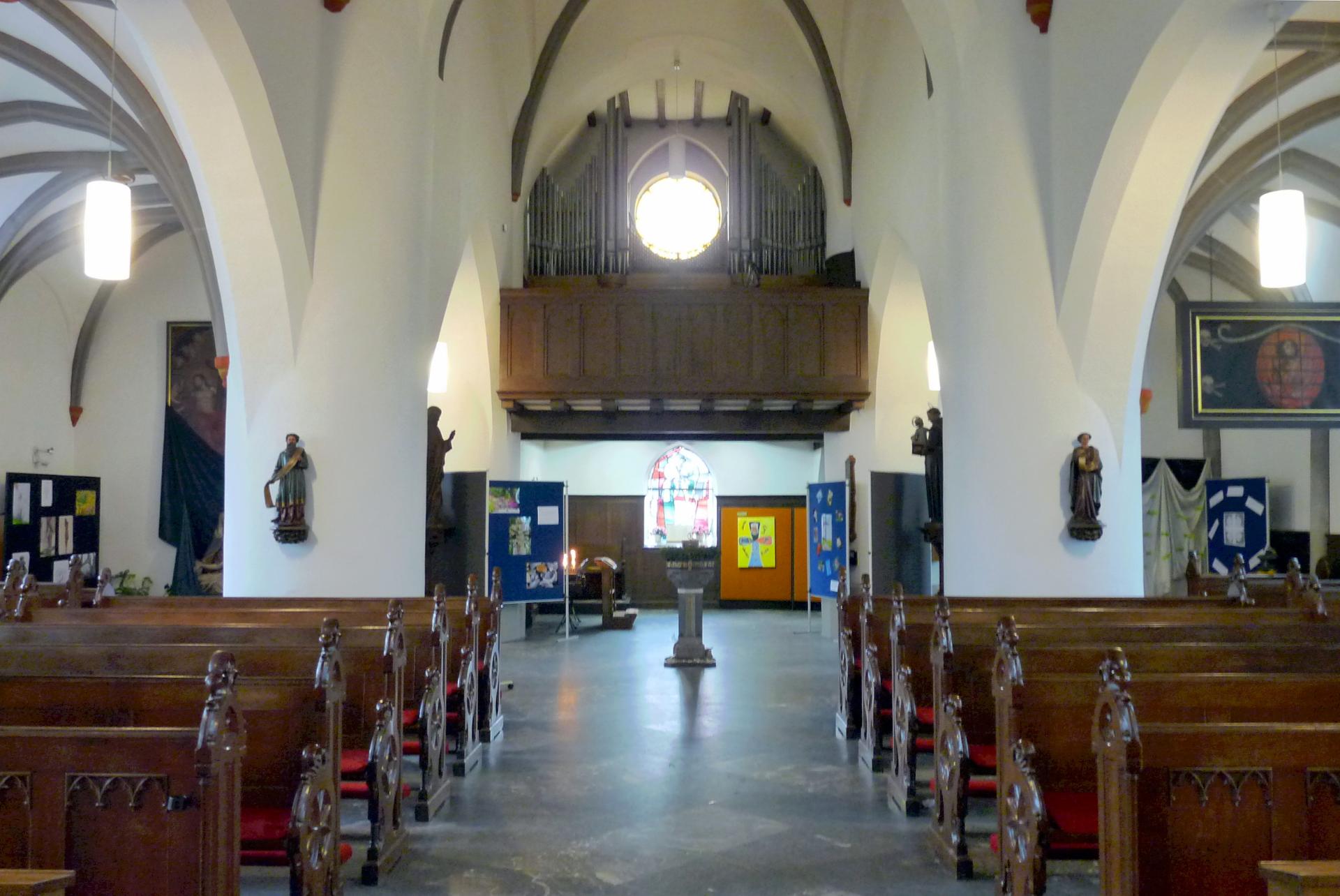 Blick auf die Orgelempore und Rosette (c) Werner Katzinski Blick auf die Orgelempore und Rosette