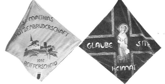 Schützenfahne: Vorder- und Rückseite